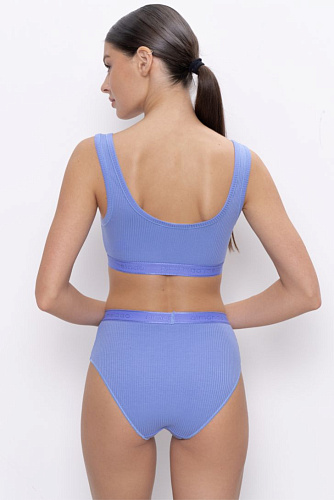 Топ с широкими бретелями в рубчик Топ с широкими бретелями в рубчик